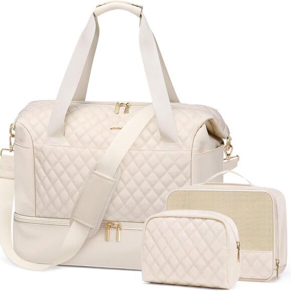 Travel Duffel Bag-Weekender Overnight Tote Bag for Women Duffle Bag with Wet Poc